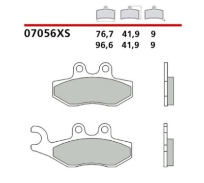 KIT DE PASTILLAS DE FRENO DELANTERO BREMBO APRILIA SPORTCITY ONE 125 08-12-COD. 07056XS