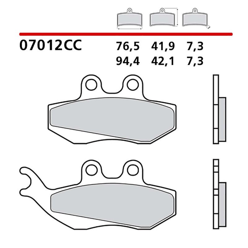 BREMBO FRONT BRAKE PADS KIT APRILIA SX SUPER MOTARD 50 06-10-COD. 07012