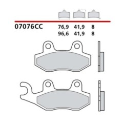 BREMBO FRONT BRAKE PADS KIT APRILIA SX SUPER MOTARD 50 11-17-COD. 07076