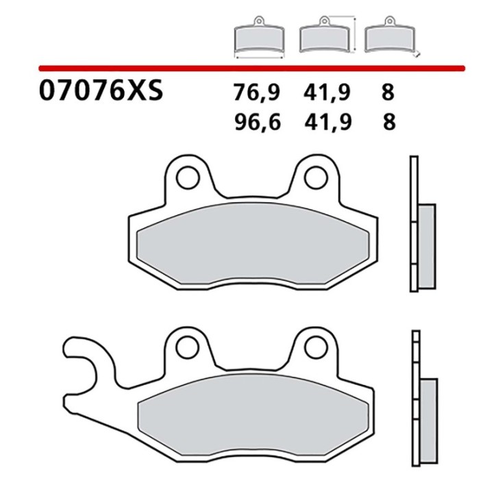 BREMBO KIT PASTIGLIE FRENO ANT. PER APRILIA SX SUPER MOTARD 50 11-17-COD. 07076XS