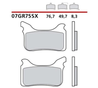 BREMBO FRONT BRAKE PADS KIT APRILIA SXV SUPERMOTO 450 06-13-COD. 07GR75SX