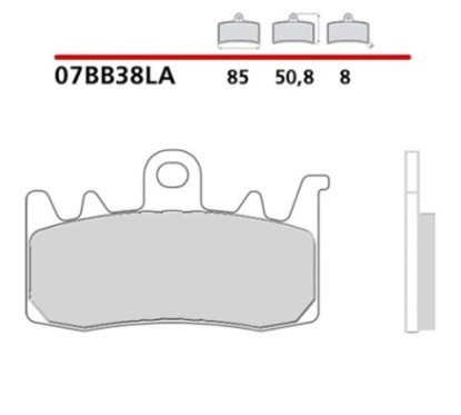 KIT DE PLAQUETTES DE FREIN AVANT BREMBO APRILIA TUONO V4 R ABS 13-14-COD. 07BB38LA