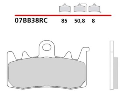 KIT DE PLAQUETTES DE FREIN AVANT BREMBO APRILIA TUONO V4 R ABS 13-14-COD. 07BB38RC