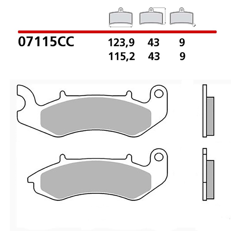 BREMBO FRONT BRAKE PADS KIT BENELLI TNT TORNADO NAKED T 17-20-COD. 07115