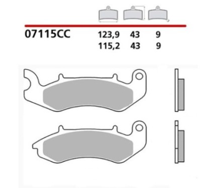 BREMBO FRONT BRAKE PADS KIT BENELLI TNT TORNADO NAKED T 17-20-COD. 07115