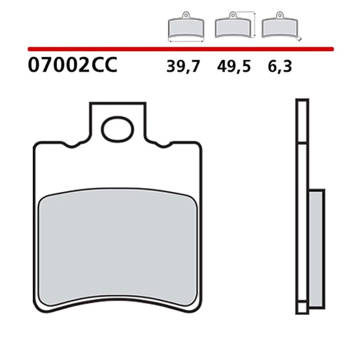 KIT DE PLAQUETTES DE FREIN AVANT BREMBO POUR BENELLI VELVET 125/TOURING 01-03-COD. 07002