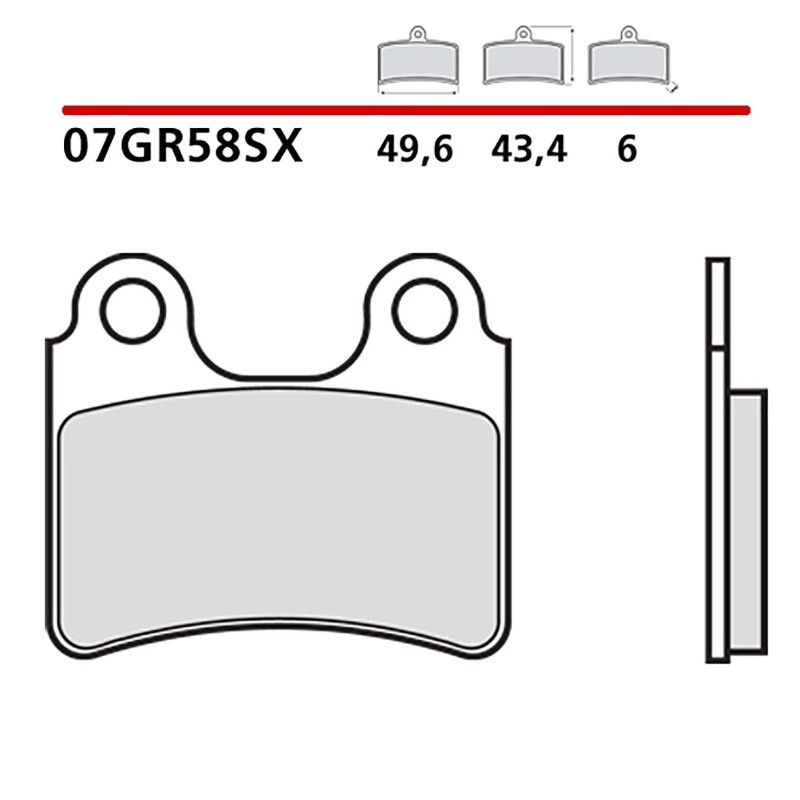 BREMBO FRONT BRAKE PADS KIT BETA EVO FACTORY 125 19-19-COD. 07GR58SX