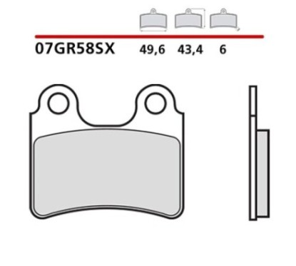 BREMBO FRONT BRAKE PADS KIT BETA EVO FACTORY 125 19-19-COD. 07GR58SX