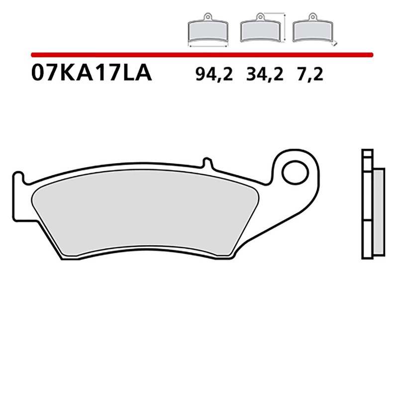 KIT DE PLAQUETTES DE FREIN AVANT BREMBO BETA RR CROSS-COUNTRY 450 12-12-COD. 07KA17LA