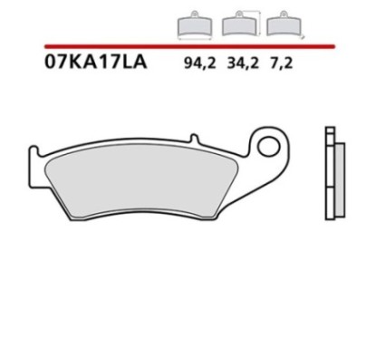 KIT DE PLAQUETTES DE FREIN AVANT BREMBO BETA RR CROSS-COUNTRY 450 12-12-COD. 07KA17LA