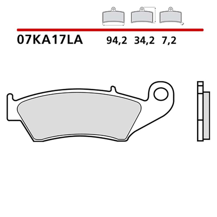 BREMBO FRONT BRAKE PADS KIT FOR BETA RR CROSS COUNTRY 450 12-12-COD. 07KA17LA