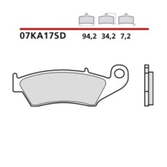 BREMBO FRONT BRAKE PADS KIT BETA RR CROSS COUNTRY 450 12-12-COD. 07KA17SD