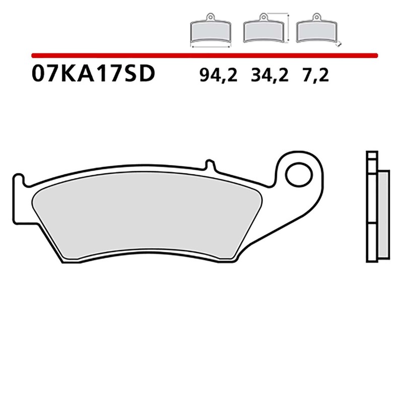 BREMBO FRONT BRAKE PADS KIT BETA RR CROSS COUNTRY 450 12-12-COD. 07KA17SD