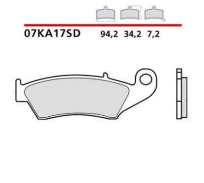 BREMBO FRONT BRAKE PADS KIT BETA RR CROSS COUNTRY 450 12-12-COD. 07KA17SD