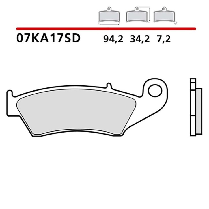 BREMBO FRONT BRAKE PADS KIT FOR BETA RR CROSS COUNTRY 450 12-12-COD. 07KA17SD