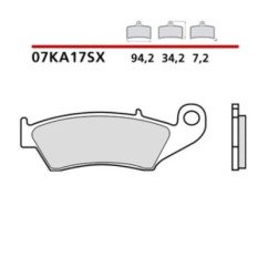 KIT DE PLAQUETTES DE FREIN AVANT BREMBO BETA RR CROSS-COUNTRY 450 12-12-COD. 07KA17SX