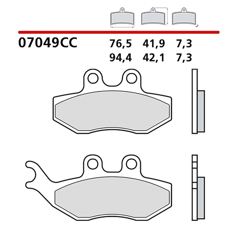 BREMBO FRONT BRAKE PADS KIT BETA RR ENDURO RACING 50 09-11-COD. 07049