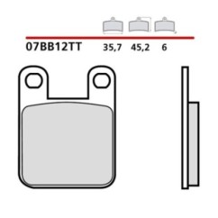 KIT DE PASTILLAS DE FRENO DELANTERO BREMBO BETA RR SUPERMOTO 50 99-05-COD. 07BB12TT