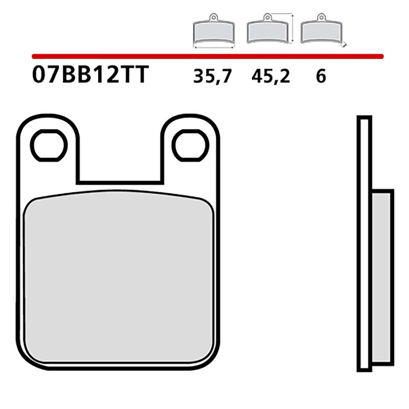 KIT DE PASTILLAS DE FRENO DELANTERO BREMBO BETA RR SUPERMOTO 50 99-05-COD. 07BB12TT