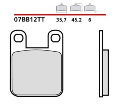 BREMBO FRONT BRAKE PADS KIT BETA RR SUPERMOTO 50 99-05-COD. 07BB12TT