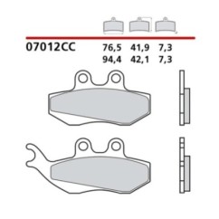 KIT DE PASTILLAS DE FRENO DELANTERO BREMBO BETA URBANA ESPECIAL 125 09-15-COD. 07012