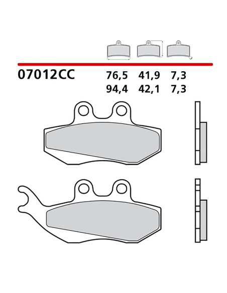 brembo kit pastiglie freno ant monta su beta urban special 125 09 15 07012