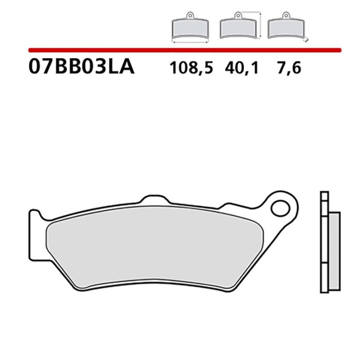 KIT DE PLAQUETTES DE FREIN AVANT BREMBO POUR BMW F 650 CS SCARVER 650 00-07-COD. 07BB03LA