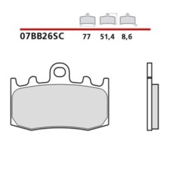 BREMBO FRONT BRAKE PADS KIT BMW HP2 MEGAMOTO 1200 07-11-COD. 07BB26LA