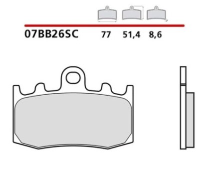 BREMBO FRONT BRAKE PADS KIT BMW HP2 MEGAMOTO 1200 07-11-COD. 07BB26LA