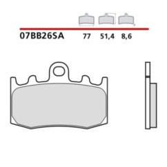 BREMBO FRONT BRAKE PADS KIT BMW HP2 MEGAMOTO 1200 07-11-COD. 07BB26SA