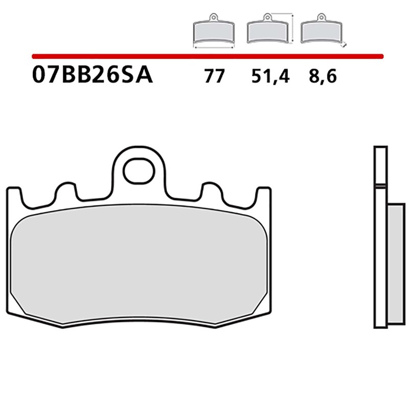 KIT DE PASTILLAS DE FRENO DELANTERO BREMBO BMW HP2 MEGAMOTO 1200 07-11-COD. 07BB26SA