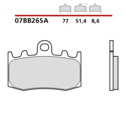 BREMBO FRONT BRAKE PADS KIT BMW HP2 MEGAMOTO 1200 07-11-COD. 07BB26SA