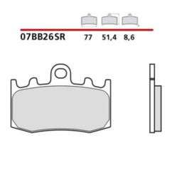 KIT DE PASTILLAS DE FRENO DELANTERO BREMBO BMW HP2 MEGAMOTO 1200 07-11-COD. 07BB26SR