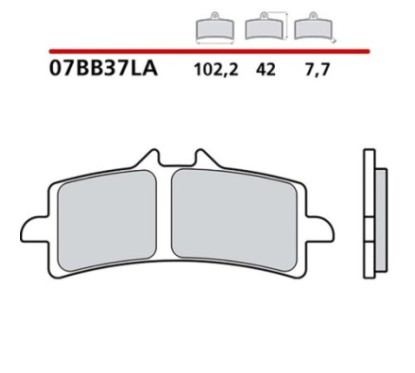 KIT DE PLAQUETTES DE FREIN AVANT BREMBO BMW HP2 SPORT 1200 08-11-COD. 07BB37LA