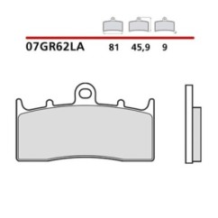 KIT DE PLAQUETTES DE FREIN AVANT BREMBO BMW K 1600 BAGGER 1600 17-21-COD. 07GR62LA