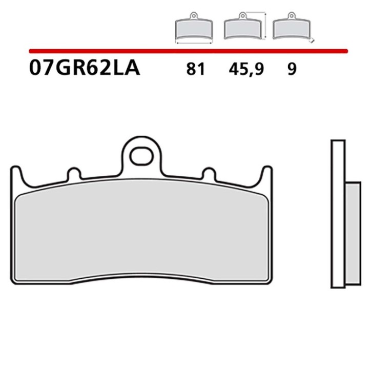 BREMBO FRONT BRAKE PADS KIT FOR BMW K 1600 BAGGER 1600 17-21-COD. 07GR62LA