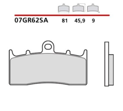 BREMBO FRONT BRAKE PADS KIT BMW K 1600 BAGGER 1600 17-21-COD. 07GR62SA