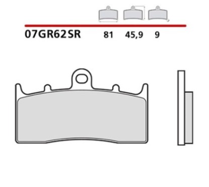 KIT DE PLAQUETTES DE FREIN AVANT BREMBO BMW K 1600 BAGGER 1600 17-21-COD. 07GR62SR