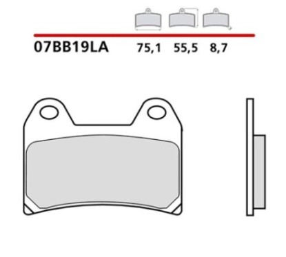 KIT DE PLAQUETTES DE FREIN AVANT BREMBO BMW R NINE T PURE 1200 17-21-COD. 07BB19LA