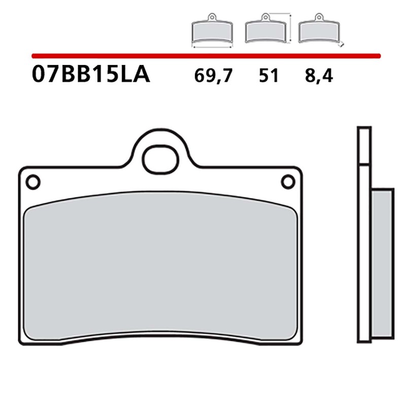 KIT DE PLAQUETTES DE FREIN AVANT BREMBO DUCATI MONSTER DARK VILLE 98-01-COD. 07BB15LA