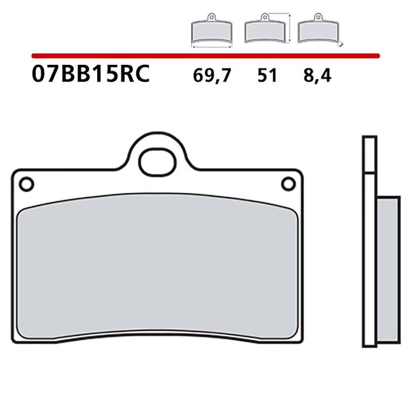 BREMBO FRONT BRAKE PADS KIT DUCATI MONSTER DARK CITY 98-01-COD. 07BB15RC