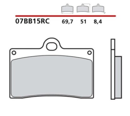 BREMBO FRONT BRAKE PADS KIT DUCATI MONSTER DARK CITY 98-01-COD. 07BB15RC