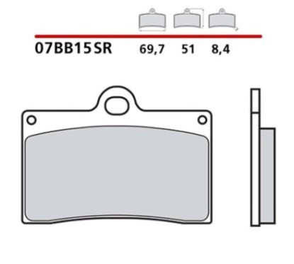 BREMBO FRONT BRAKE PADS KIT DUCATI MONSTER DARK CITY 98-01-COD. 07BB15SR