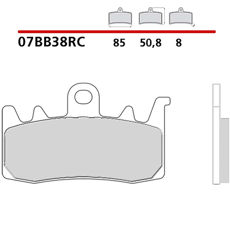 KIT DE PASTILLAS DE FRENO DELANTERO BREMBO DUCATI MULTISTRADA ENDURO 19-21-COD. 07BB38RC