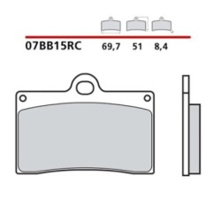 KIT DE PASTILLAS DE FRENO DELANTERO BREMBO FANTIC MOTOR CABALLERO MOTARD 11-12-07BB15RC