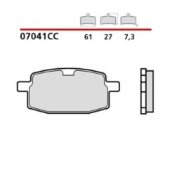 BREMBO FRONT BRAKE PADS KIT FANTIC MOTOR GRINTA 50 95-00-COD. 07041