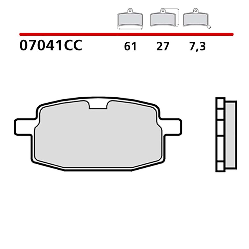 BREMBO FRONT BRAKE PADS KIT FANTIC MOTOR GRINTA 50 95-00-COD. 07041