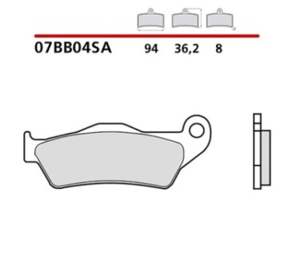 KIT DE PASTILLAS DE FRENO DELANTERO BREMBO GAS GAS EC E4 SEIS DIAS 250 21-21-COD. 07BB04SA