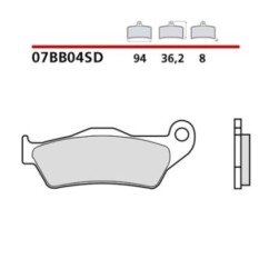 KIT DE PASTILLAS DE FRENO DELANTERO BREMBO GAS GAS HP SALVAJE QUAD 240 04-06-COD. 07BB04SD