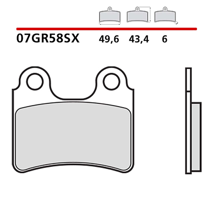 brembo front brake pad kit fits on gas gas txt contact 250 15 15 07gr58sx